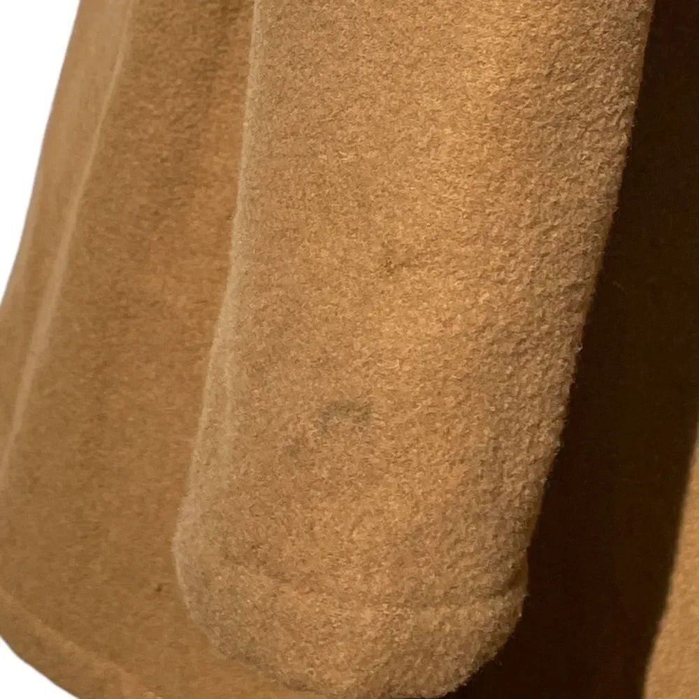 Cabela’s Women’s Toggle Duffel Wool-blend Hooded Coat, Large. Tan cargo pockets - Picture 14 of 16